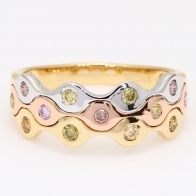 Volare rainbow diamond band ring