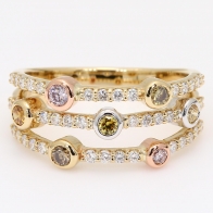 Gala rainbow diamond dress ring