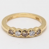 Aurelia champagne and white diamond ring