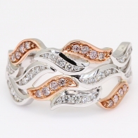Nexus Argyle pink champagne and white diamond dress ring