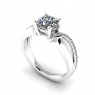La Mari e split shank channel set diamond engagement ring