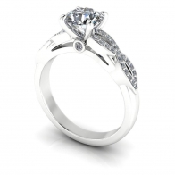Vow split shank channel set diamond engagement ring