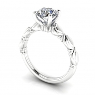 Vandross vintage inspired solitaire diamond engagement ring