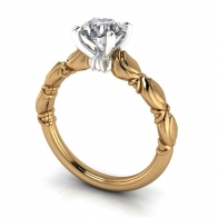 Vandross vintage inspired solitaire diamond engagement ring