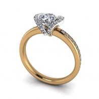 Moore half halo diamond engagement ring