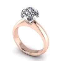 Besotted cluster diamond engagement ring