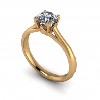 Matrimony split shank cathedral set diamond engagement ring