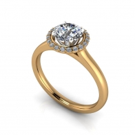 Devotion halo diamond engagement ring
