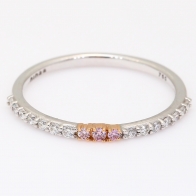 Roseate Argyle pink diamond stackable ring