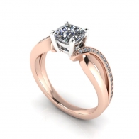 La Mari e split shank channel set diamond engagement ring