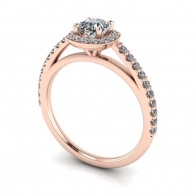 Panettiere cathedral halo diamond engagement ring