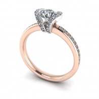 Moore half halo diamond engagement ring