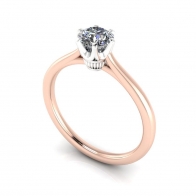 Swift contemporary solitaire diamond engagement ring