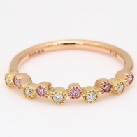 Amberly Aryle pink and white diamond bezel ring