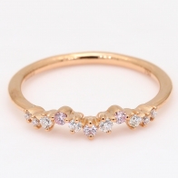 Astra white and Argyle pink diamond ring