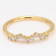 Astra white and Argyle pink diamond ring