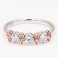 Reap white and Argyle pink champagne diamond ring