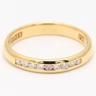 Swan Argyle pink white diamond channel set ring
