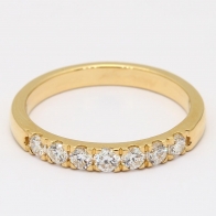 Jazz seven stone white diamond ring