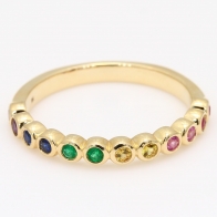 Bryht sapphire emerald ruby and amethyst gemstone ring