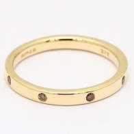 Bengal champagne diamond stackable ring