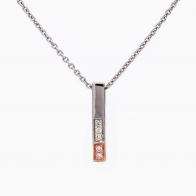 Nolita Argyle pink and white diamond drop bar pendant