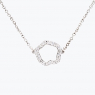 Cumulus white diamond necklace
