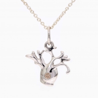 Baby Boab with champagne diamond necklace