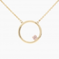 Reel Argyle pink champagne diamond necklace