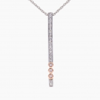 Rye Argyle light pink champagne and white diamond pendant