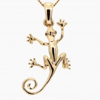 Gecko champagne diamond necklace