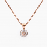 Freesia white and Argyle pink diamond pendant