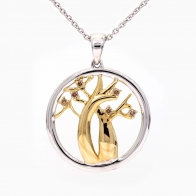 Life Boab champagne diamond necklace