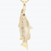 Barramundi champagne diamond fish necklace