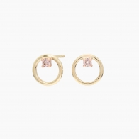 Reel Argyle pink champagne diamond stud earrings