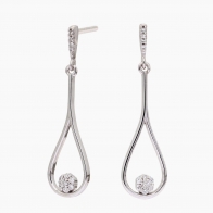 Telia white diamond drop earrings