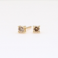 Sparkling 0.15 carat champagne diamond stud earrings