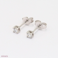 0.15 Carat White Diamond Stud Earrings