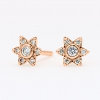 Twinkle white diamond halo stud earrings