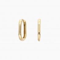 Laura rectangular huggie hoop earrings