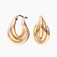 Charlotte Min double tone triple hoop earring