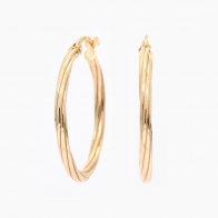 McKenna 25mm twist hoop earrings