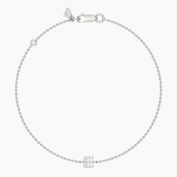 Lexicon white diamond E initial bracelet