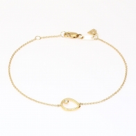 Droplet white diamond bracelet