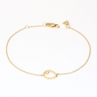 Droplet white diamond bracelet