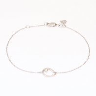 Droplet white diamond bracelet