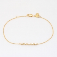Orchard pear-cut marquise-cut white diamond bracelet