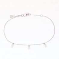 Cardinal three-stone oval-cut white diamond bracelet