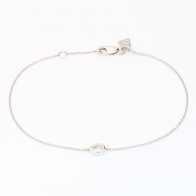 Lumiere pear-cut white diamond bracelet