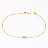 Sparkling oval-cut champagne diamond bracelet